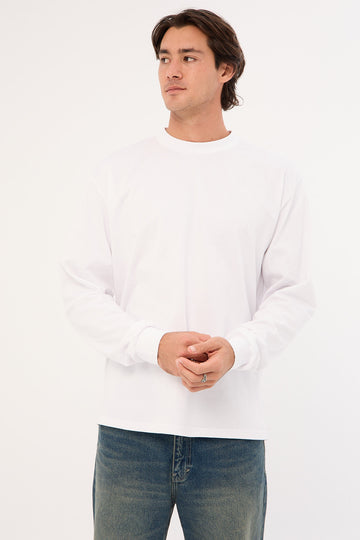 As Colour Heavy Long Sleeve Tee White