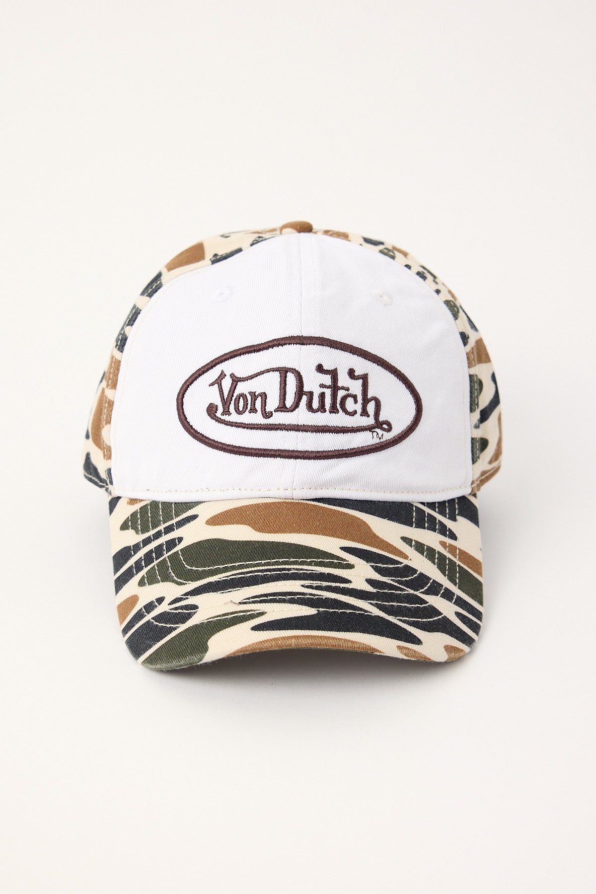 Von Dutch Two-Tone Camo Dad Cap Camo/White