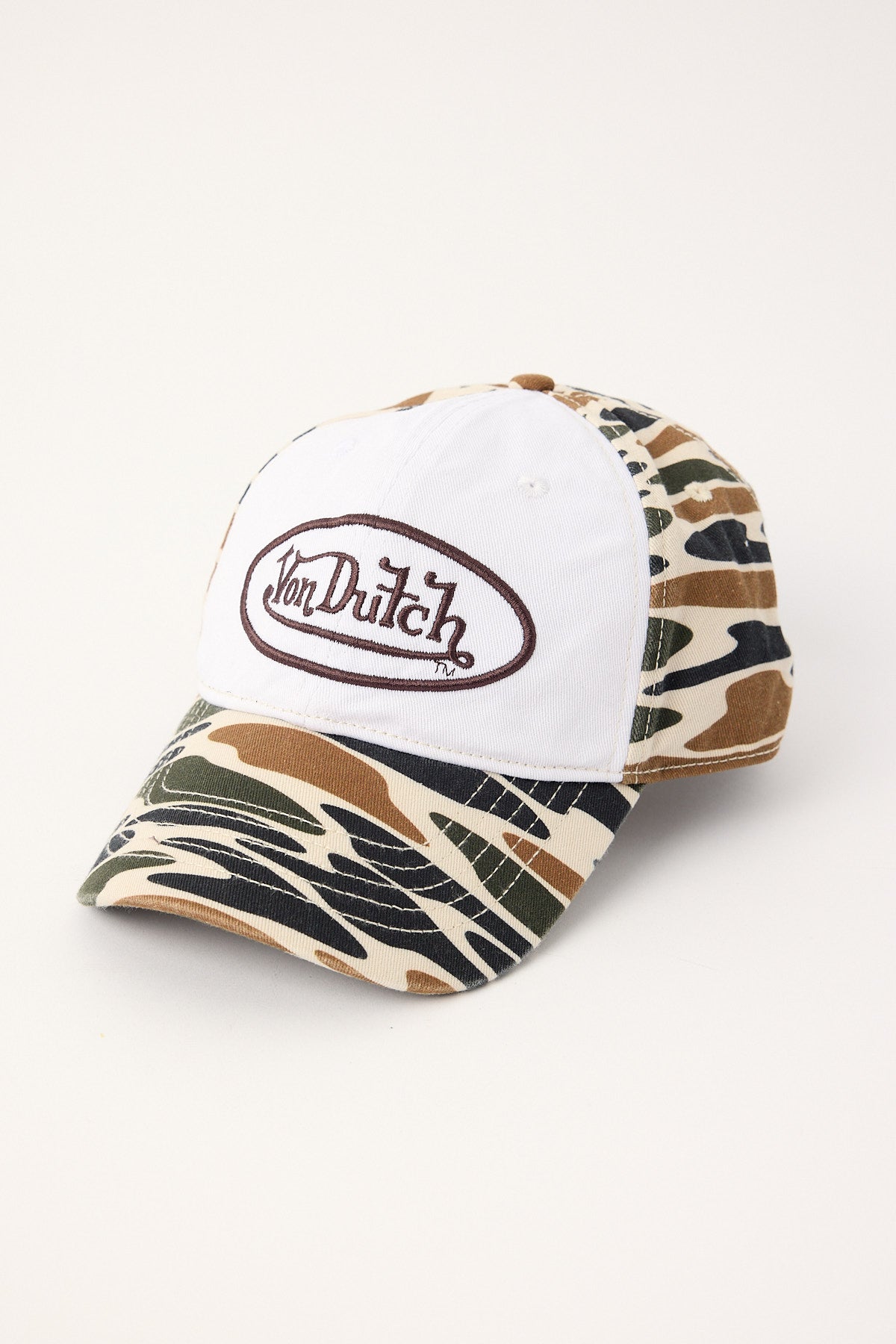 Von Dutch Two-Tone Camo Dad Cap Camo/White