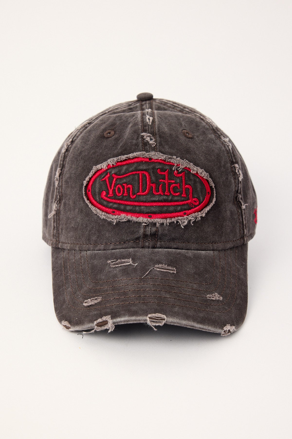 Von Dutch Overdye Wash Dad Cap Chocolate/Red