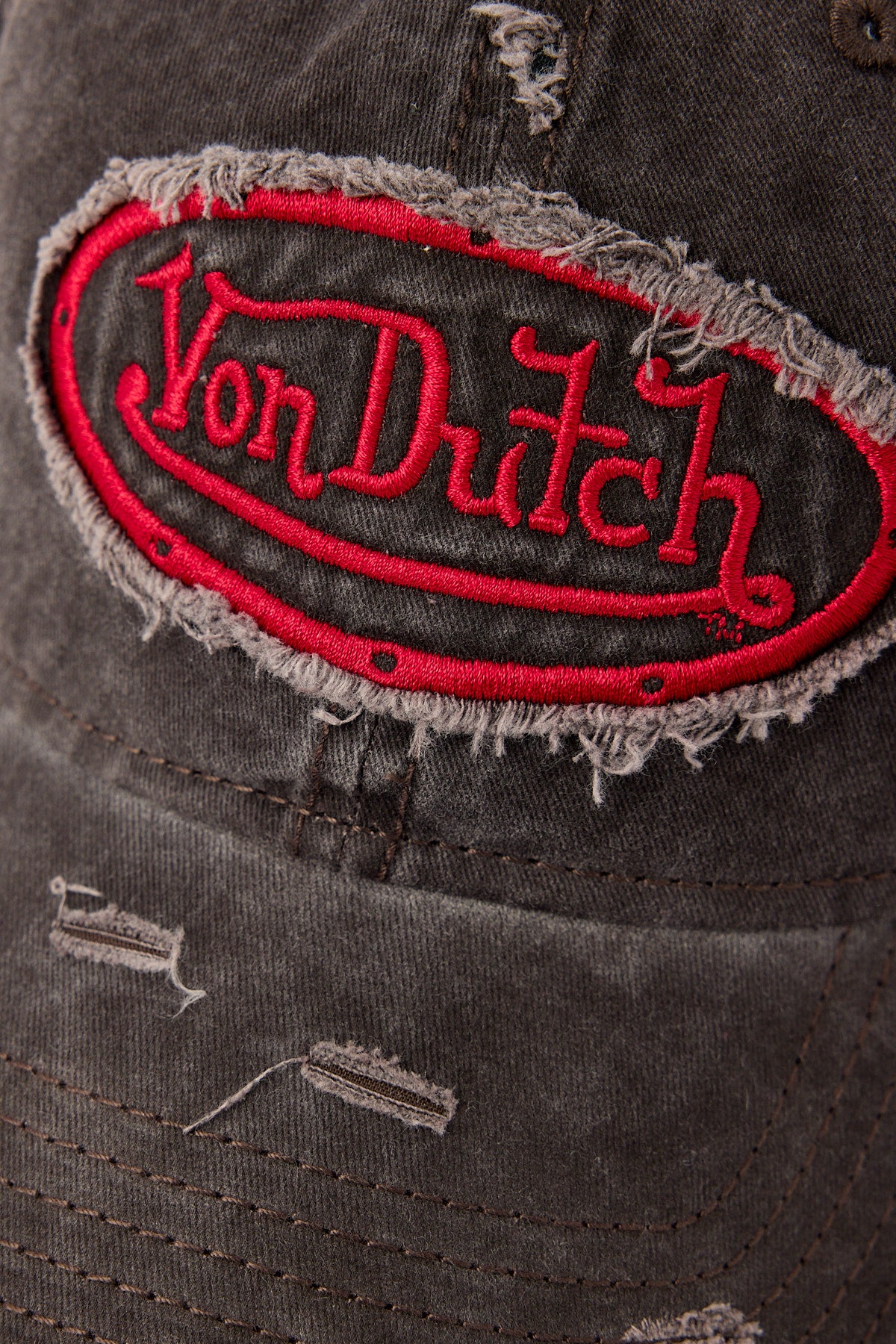 Von Dutch Overdye Wash Dad Cap Chocolate/Red