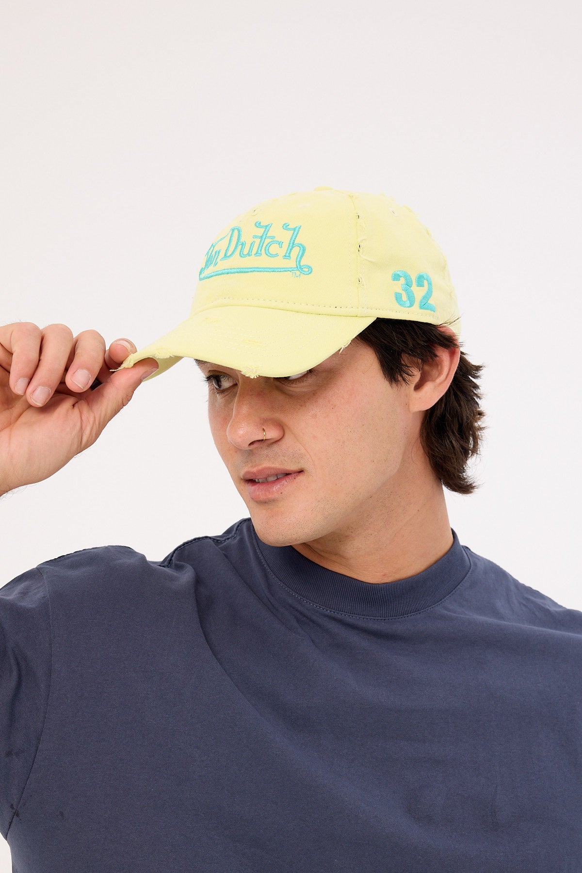 Von Dutch Small Signature 32 Dad Cap Yellow/Green Embroidery