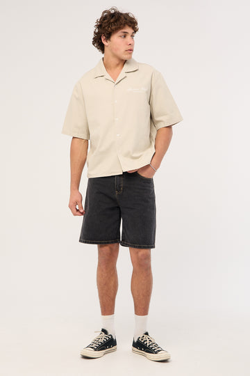 Common Need Refine Denim Jort Storm Black