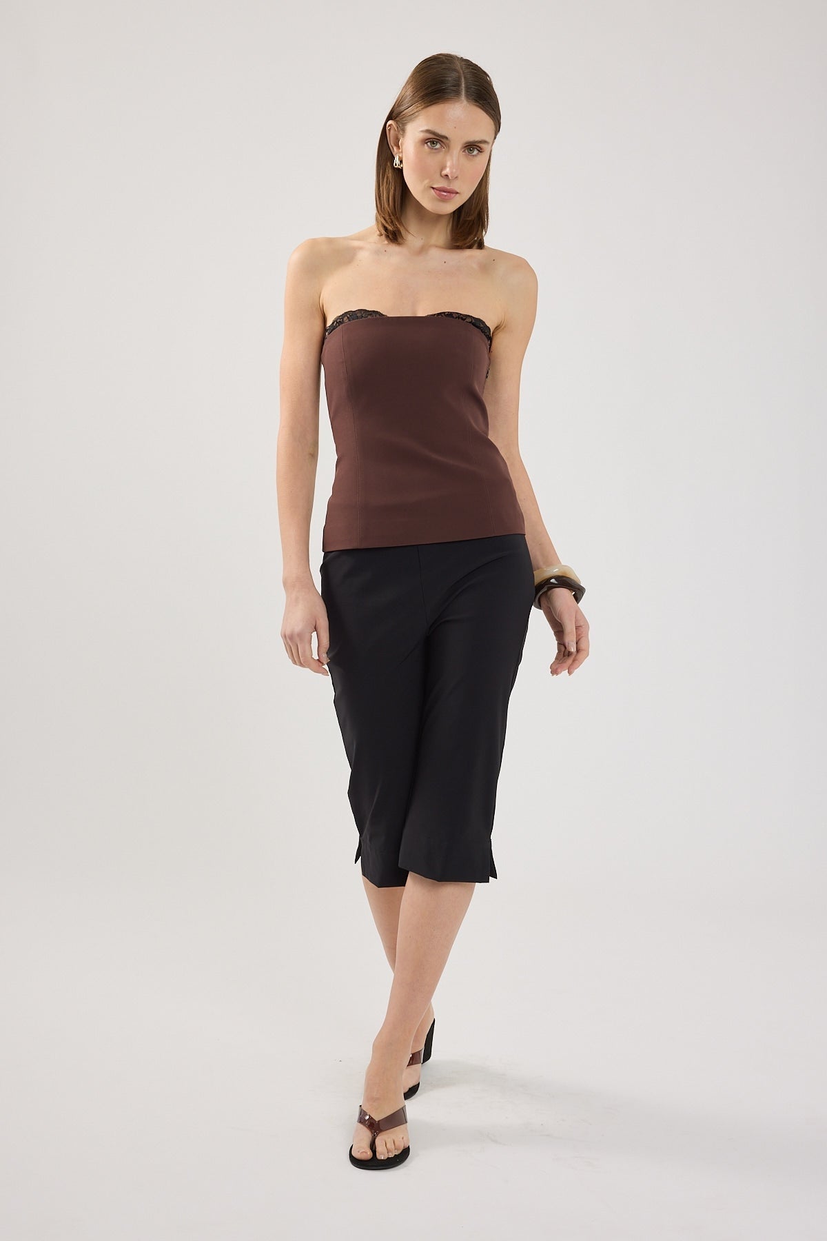 Perfect Stranger Josie Mid Rise Capri Pant Black