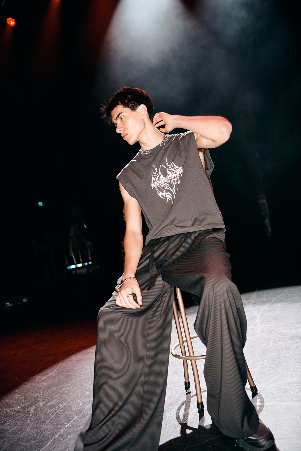 Neovision Desolate Tailored Trouser Black Pinstripe