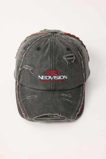 Neovision Trellis Distressed Dad Cap Black
