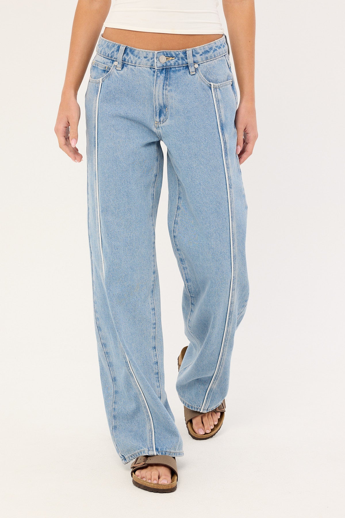 Abrand 99 Low Baggy Piping Jean Paris