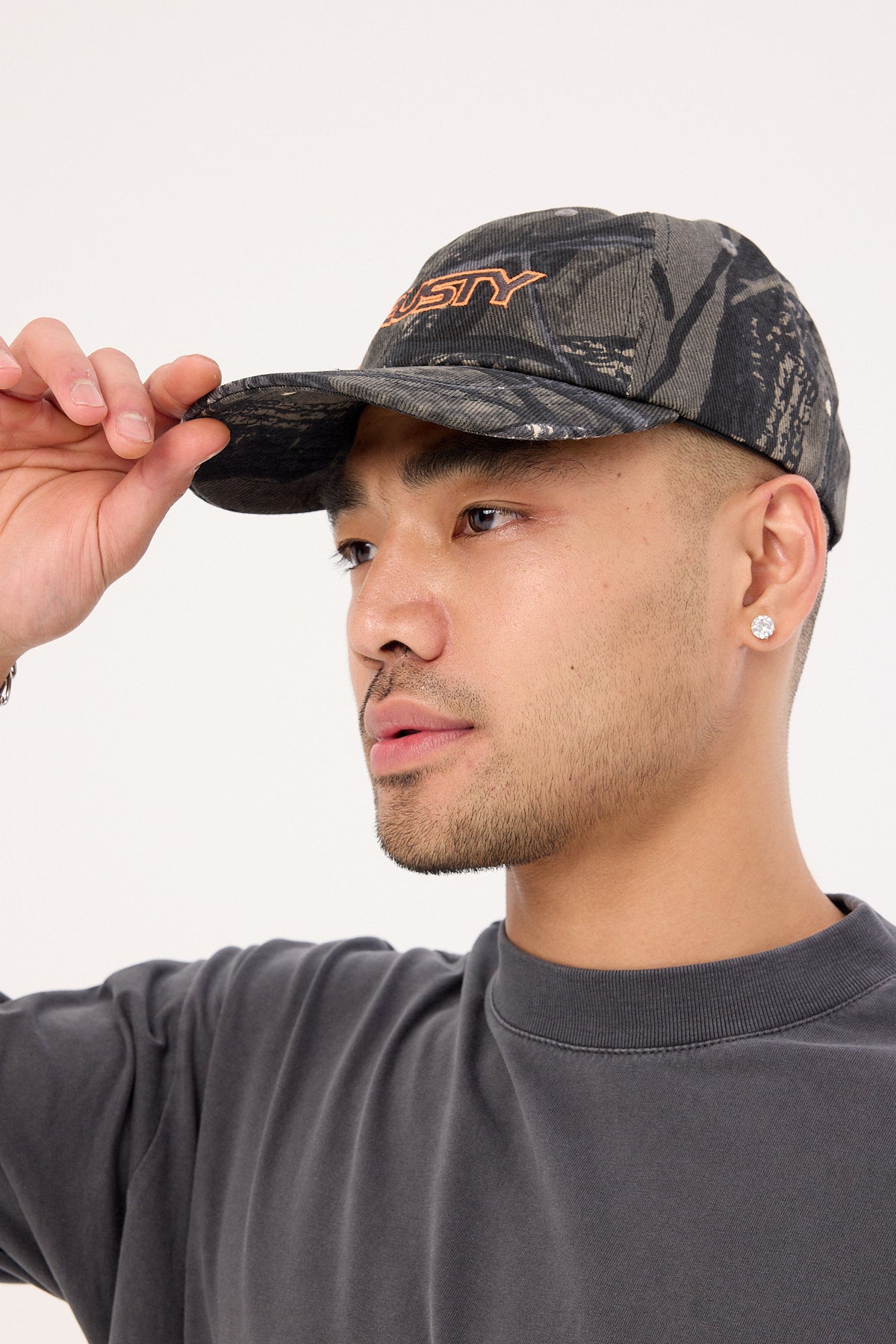 Rusty Dead End Dad Cap Grey Camo