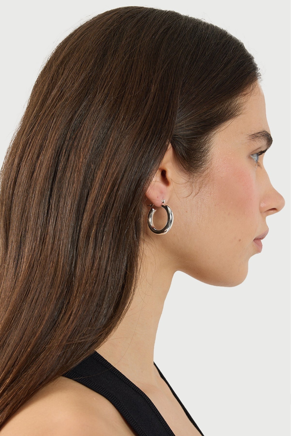 Perfect Stranger Remy Hoop Earrings Silver