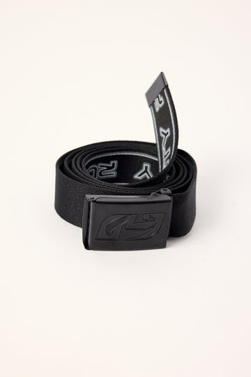 Rusty Jagged Webbing Belt Black