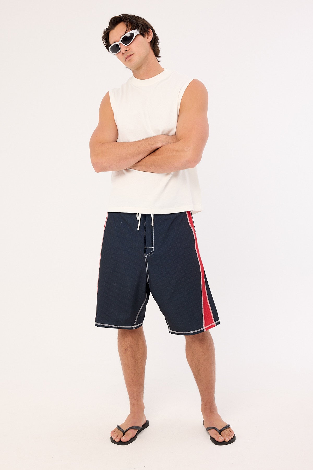 Rusty Cybernate Fixed Waist Boardshort Black