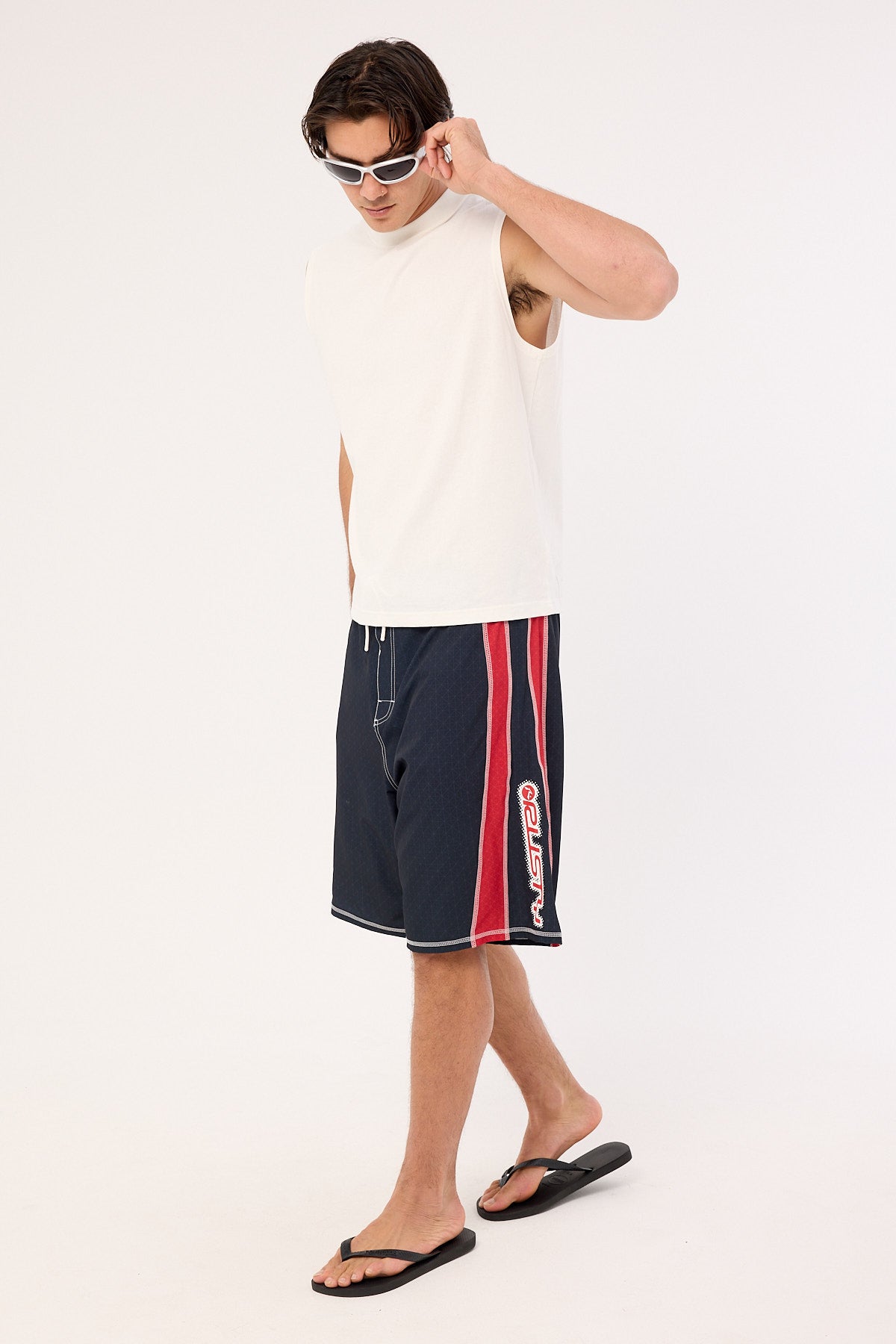 Rusty Cybernate Fixed Waist Boardshort Black