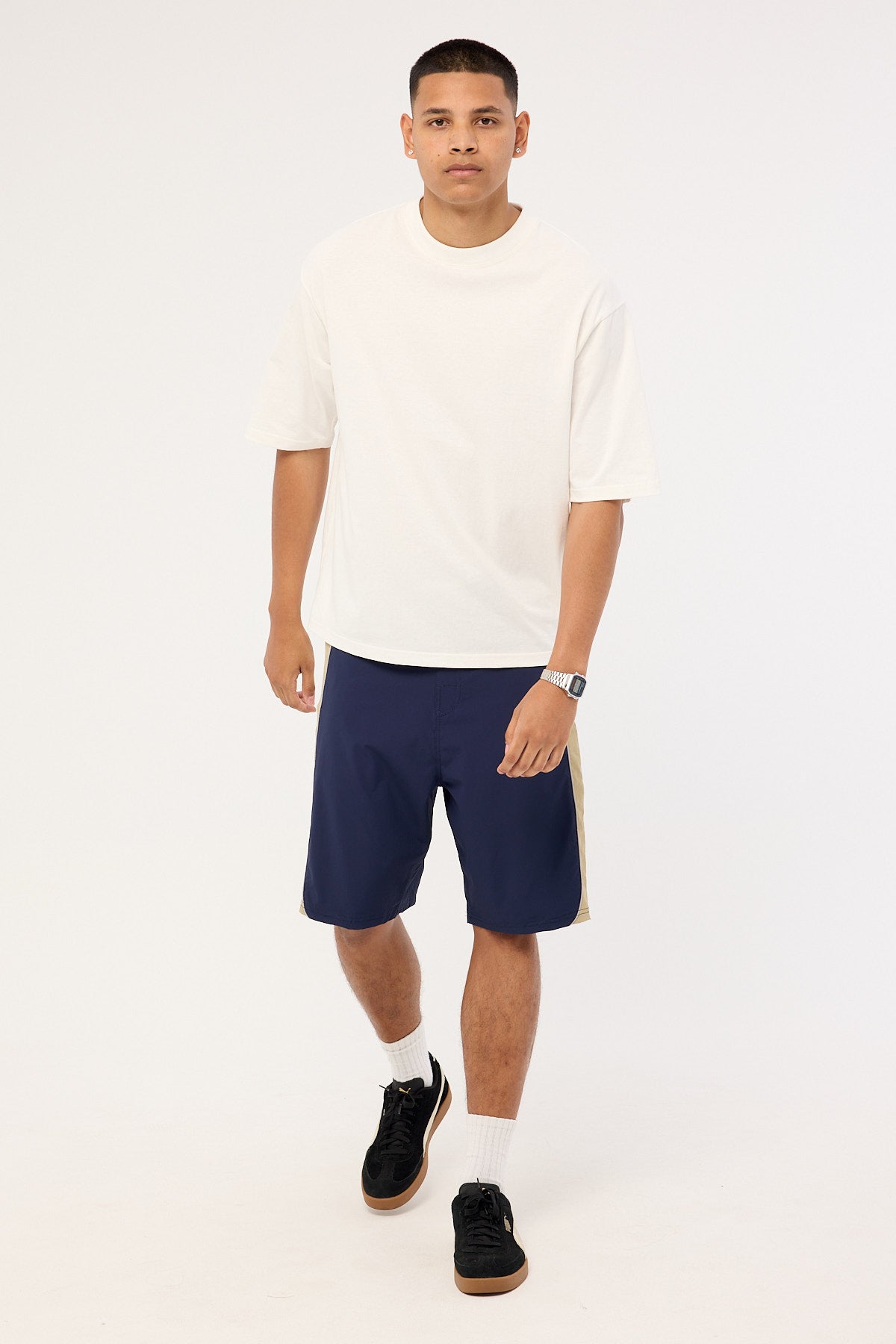 Rusty Power Wing Fixed Waist Boardshort Navy Blue