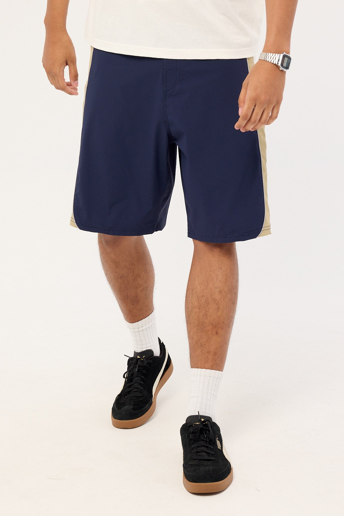 Rusty Power Wing Fixed Waist Boardshort Navy Blue