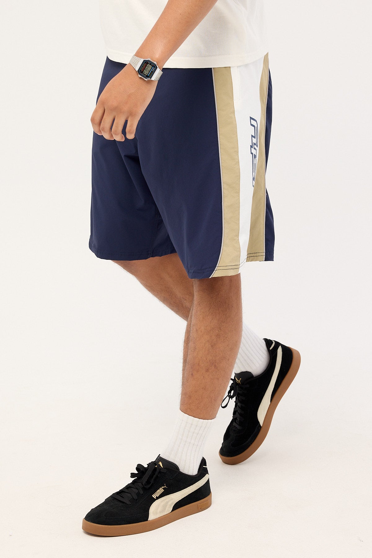 Rusty Power Wing Fixed Waist Boardshort Navy Blue