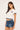 Rusty Shorty Low Rise Denim Micro Mini Skirt Blasted Deep Sea Blue