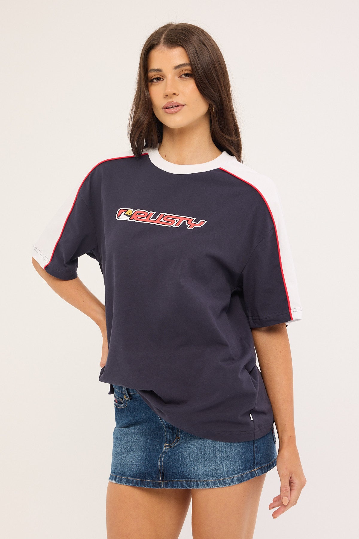 Rusty Archived Shooter Oversize Tee Navy