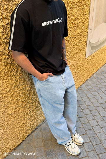 Rusty Gafa Taped Tee Black