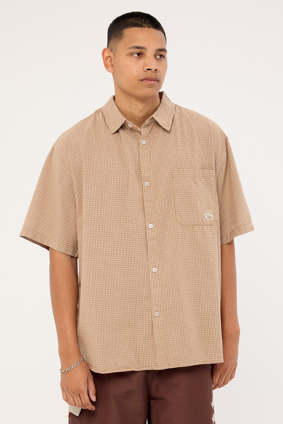 Rusty Hoodus Check Shirt Tobacco