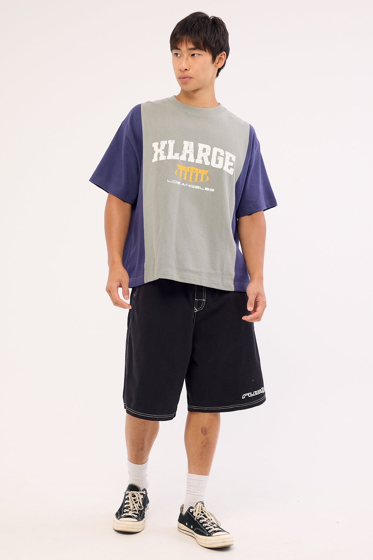 Xlarge Panel Gorilla Fit Tee Navy