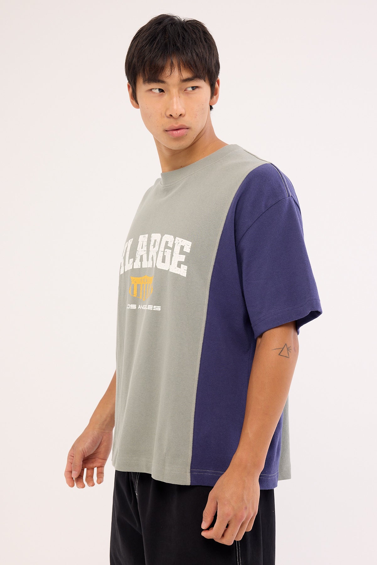 Xlarge Panel Gorilla Fit Tee Navy