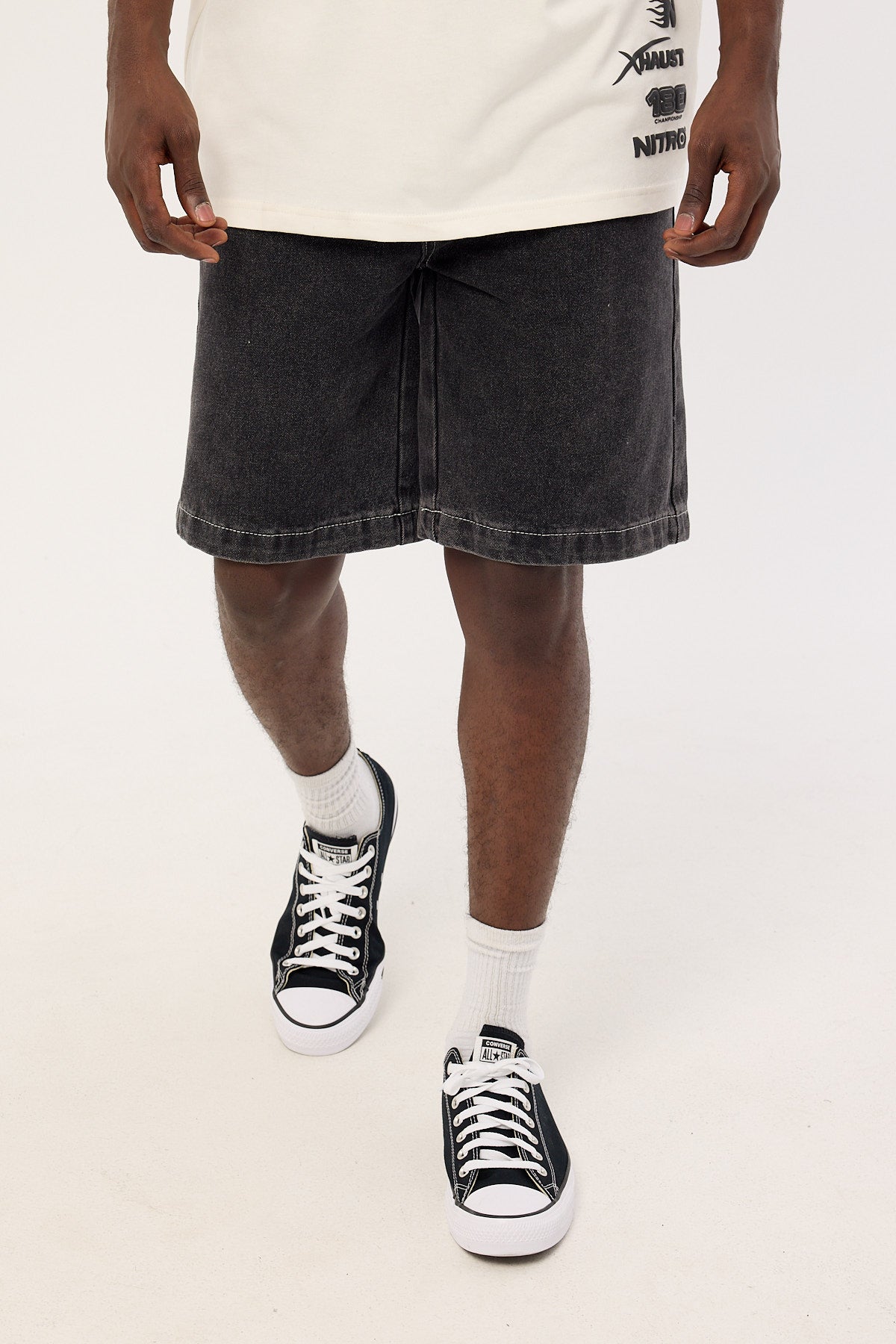 Xlarge 91 Star Bull Denim 91 Short Washed Black