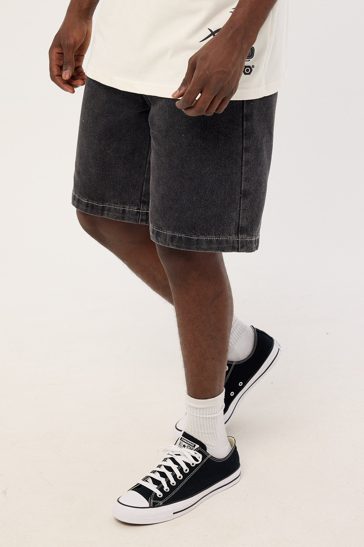 Xlarge 91 Star Bull Denim 91 Short Washed Black