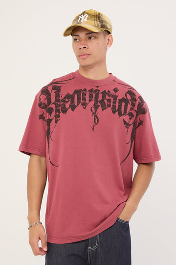 Neovision Sanctum Oversize Super Heavy Tee Washed Crimson