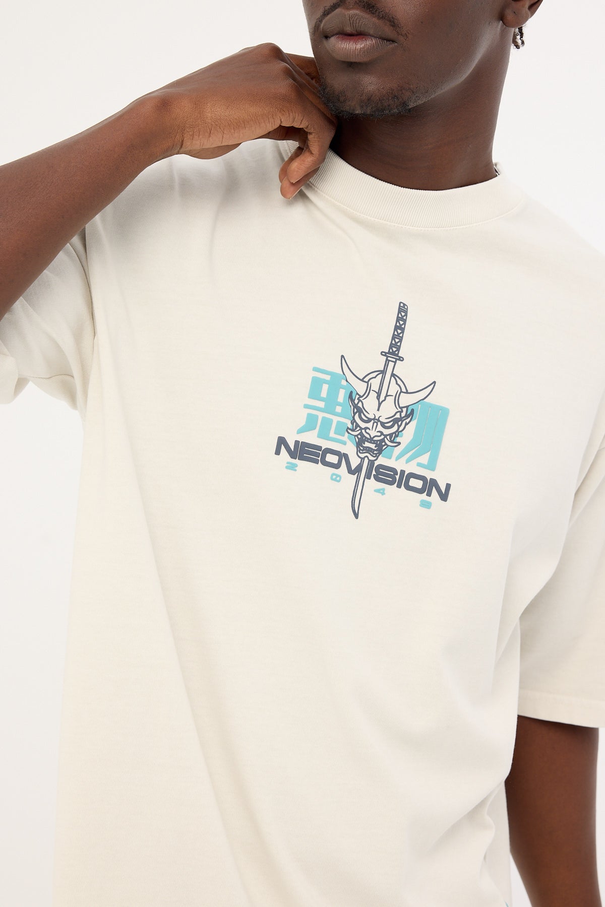 Neovision Torii Street Super Heavy Tee Washed Grey Fog