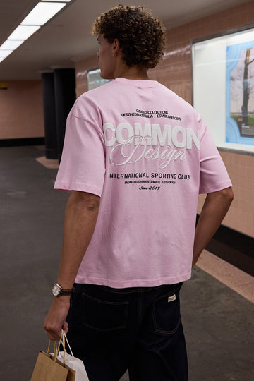 Common Need Compose Heavyweight Easy Tee Pink
