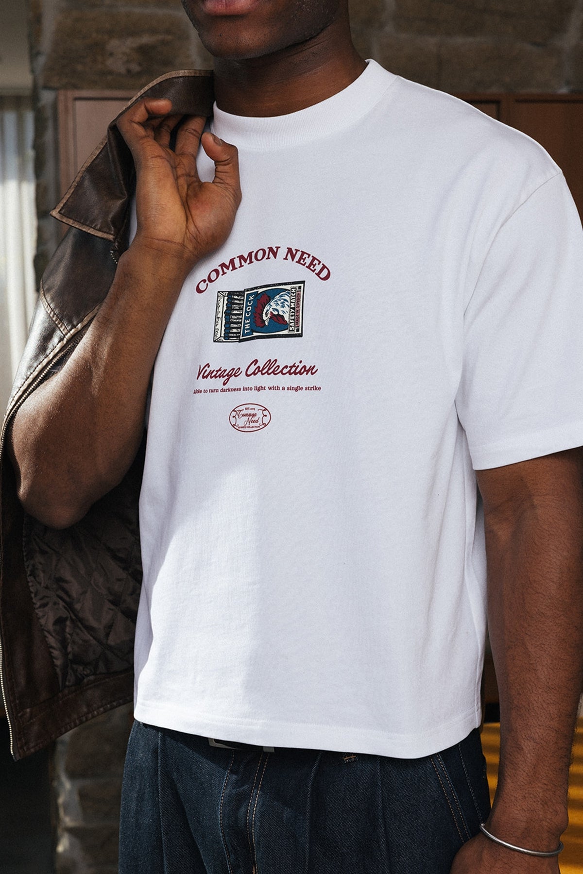 Common Need Matchbox Cropped Heavyweight Easy Tee White