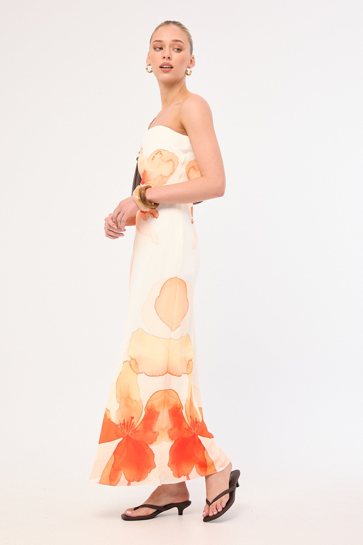 perfect stranger orange dress Perfect stranger: BROMELIAD DREAM MAXI DRESS