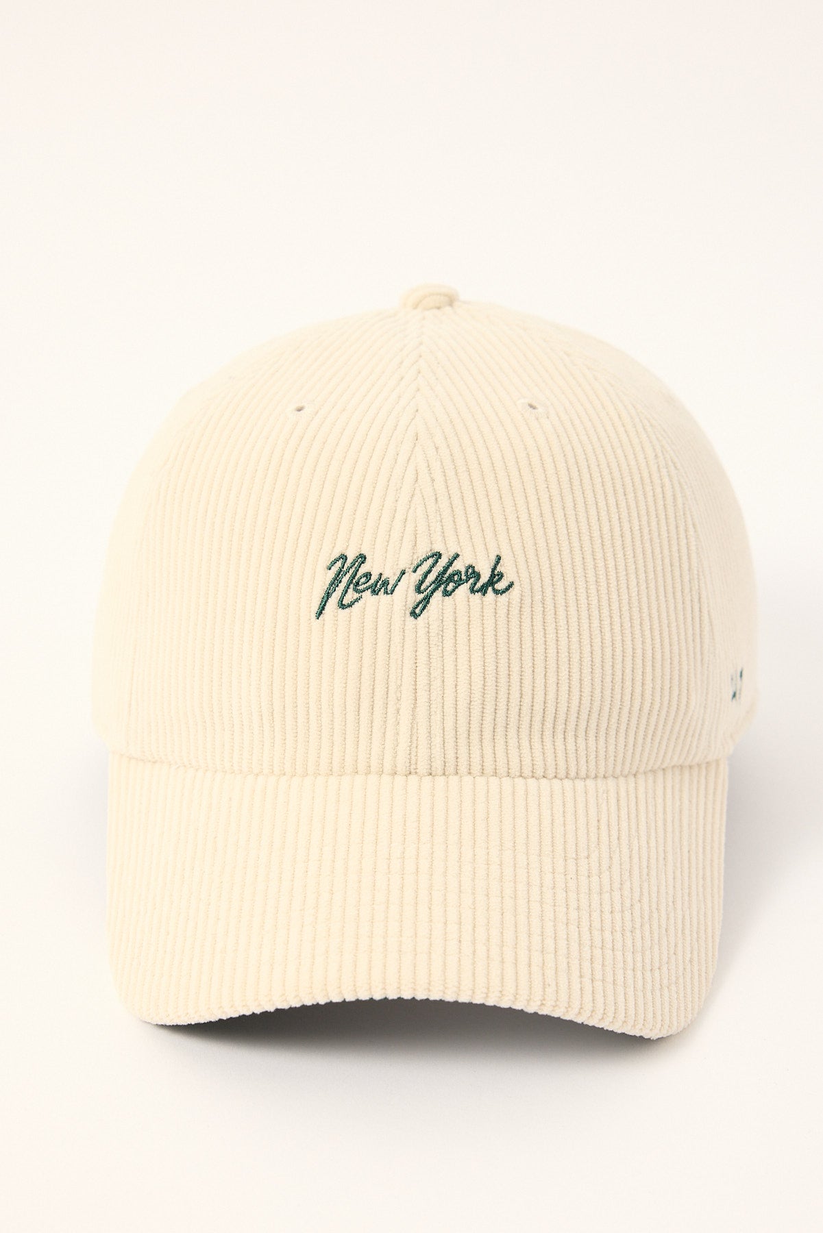 47 Brand State of New York Cord Base Runner 47 Clean Up Cap Natural/Dark Green