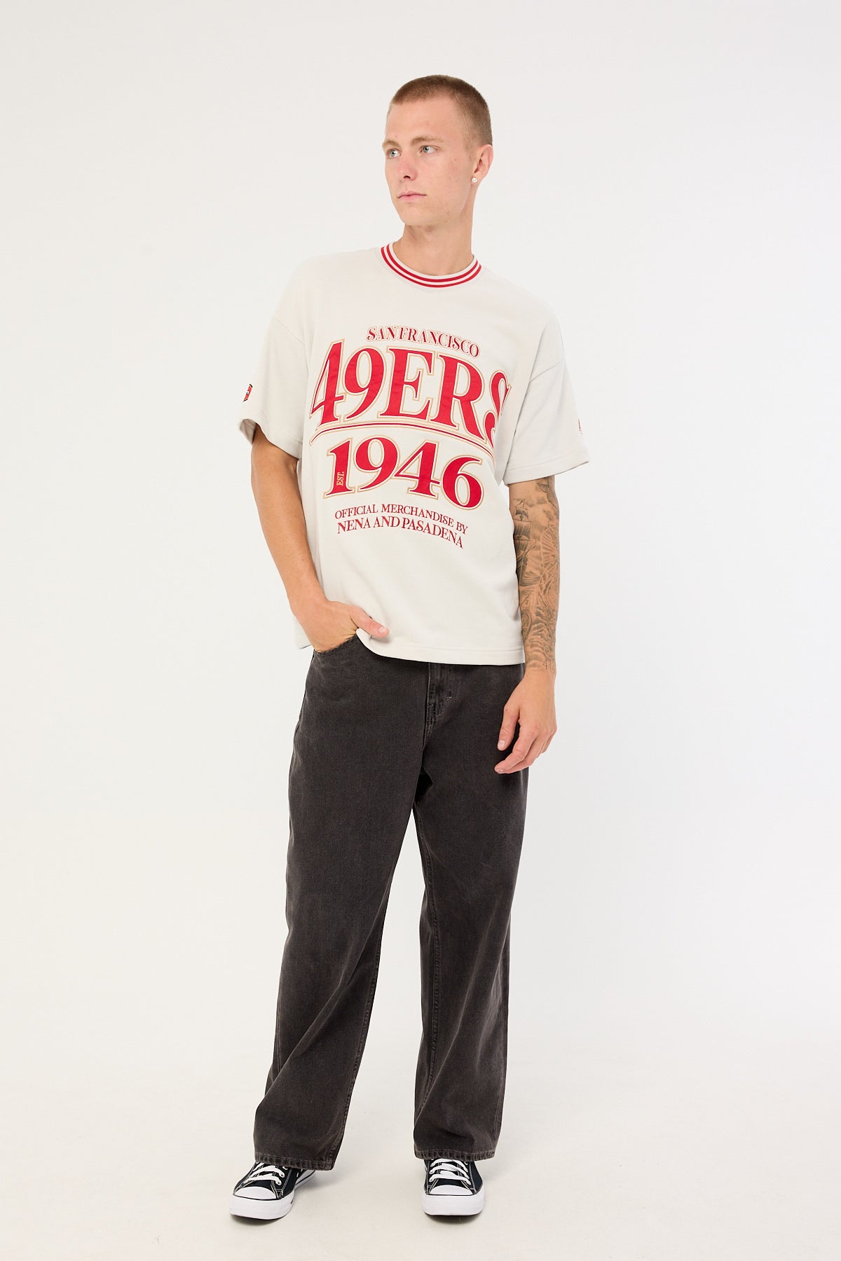 Nena & Pasadena SF-49ers Game Raptor Tee Off White