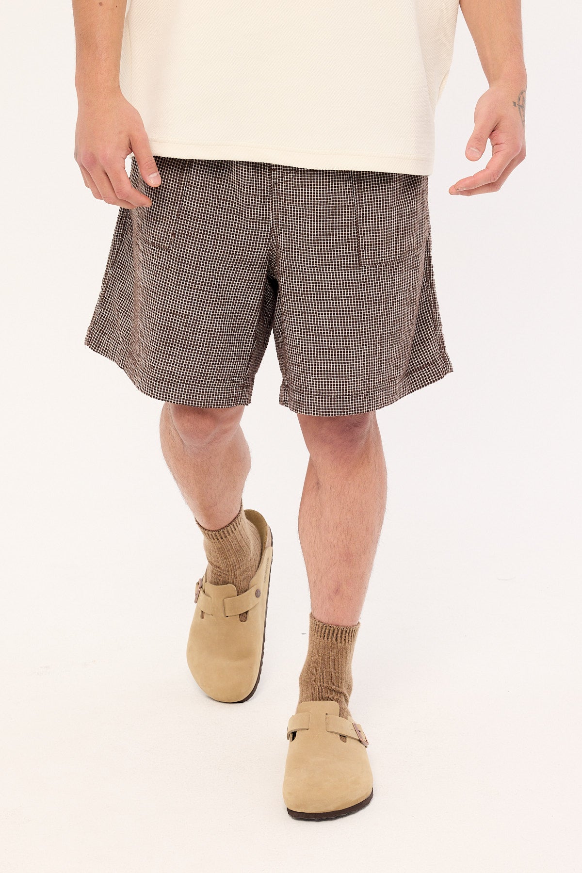 Common Need Truman Baggy Short Brown Check