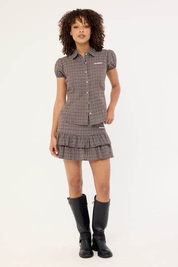 Neovision Nova Double Pleat Skort Brown