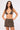 Neovision Exhile Whipstitch PU Mini Skirt Brown