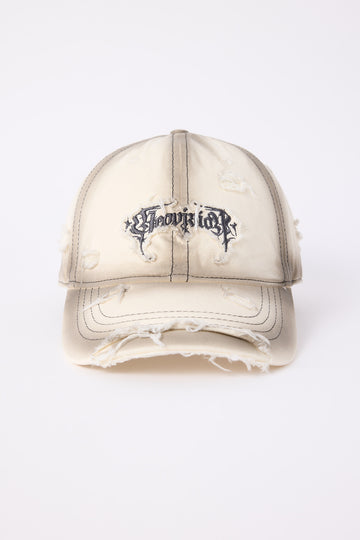 Neovision Sanctum Distressed Dad Cap Washed White