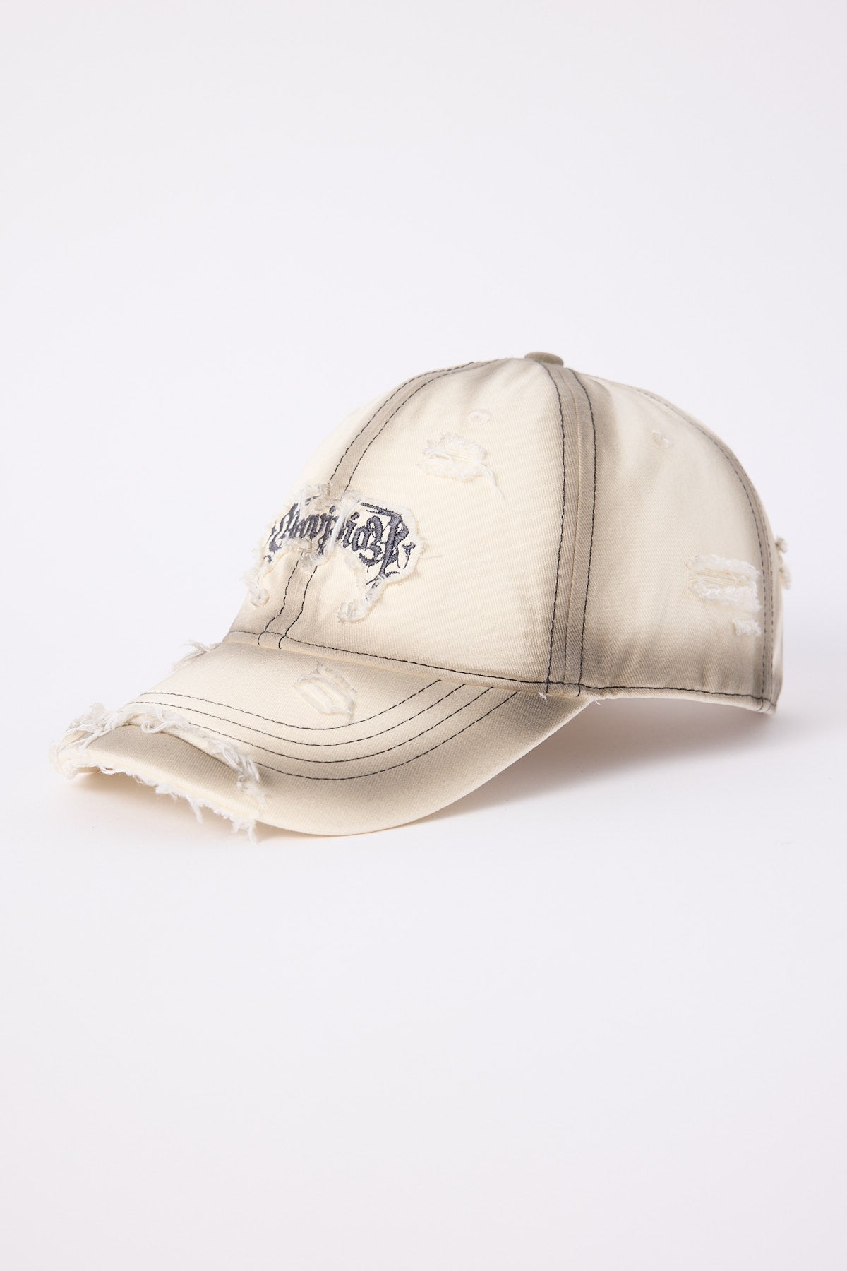 Neovision Sanctum Distressed Dad Cap Washed White