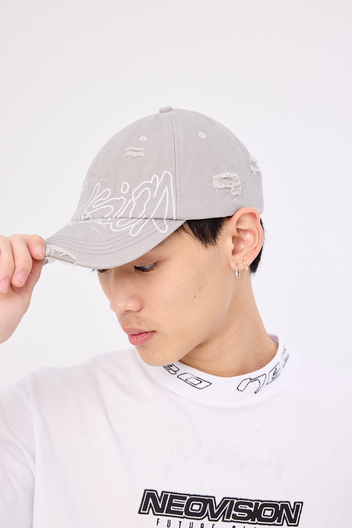 Neovision Radical Distressed Dad Cap Space Grey