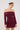 Perfect Stranger Lupa Off Shoulder Long Sleeve Top Burgundy
