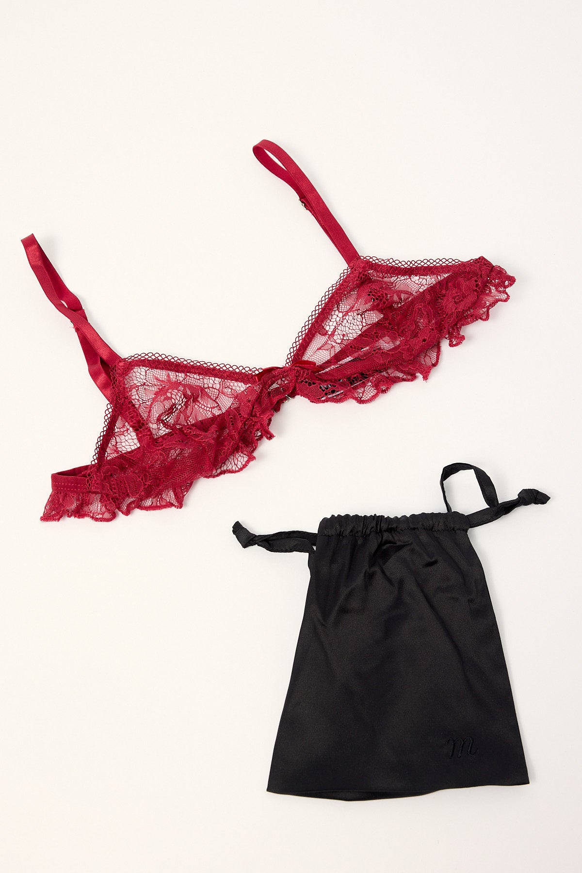 Motel Najya Lace Bra Burgundy