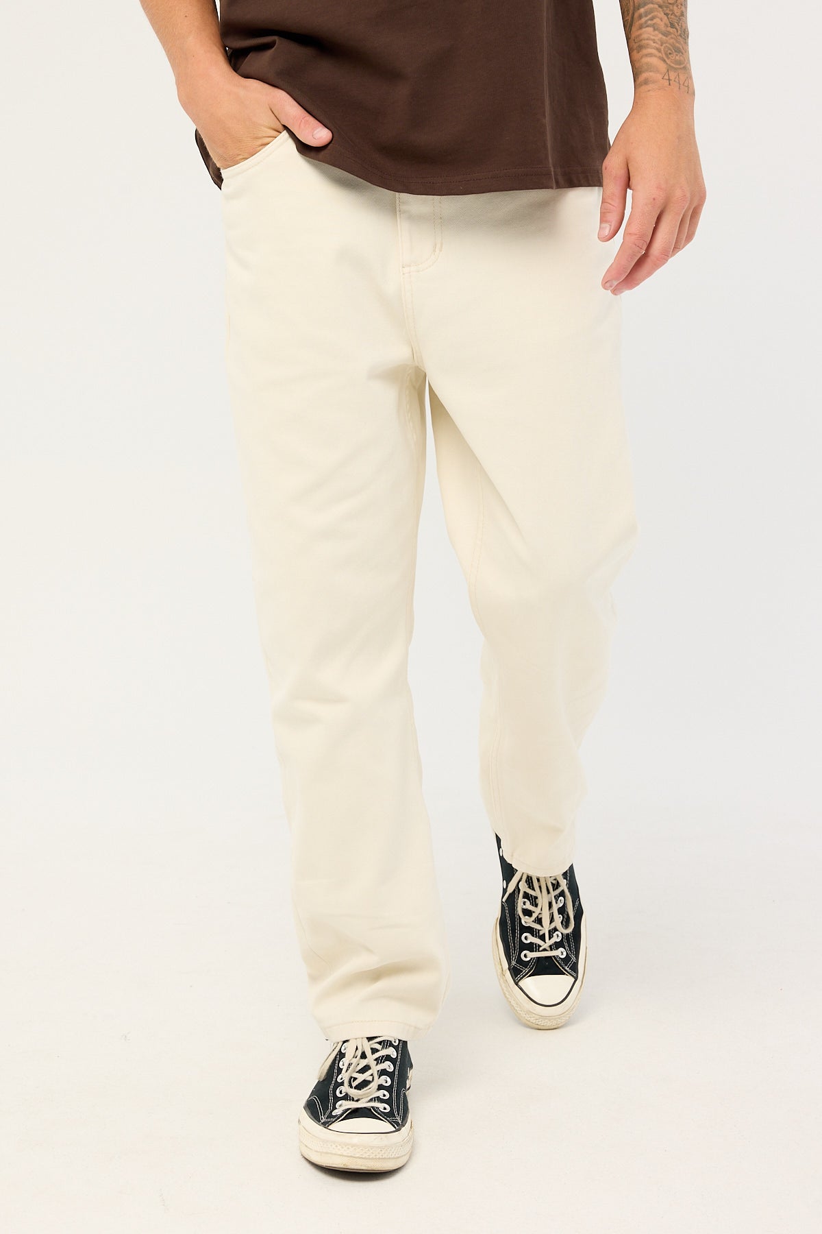 Thrills Slacker Relaxed Denim Jean Stone