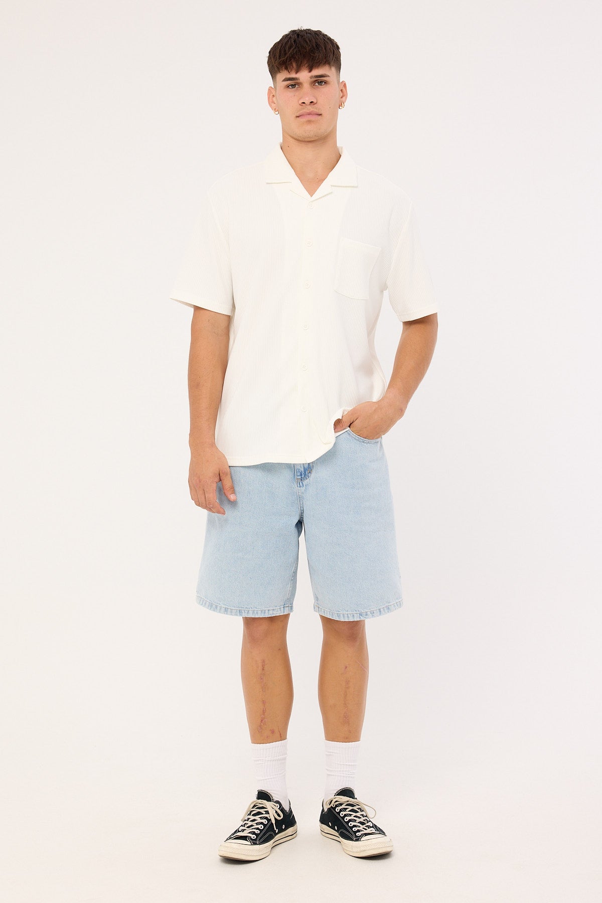 Thrills Mid Slacker Denim Short Serenity Blue