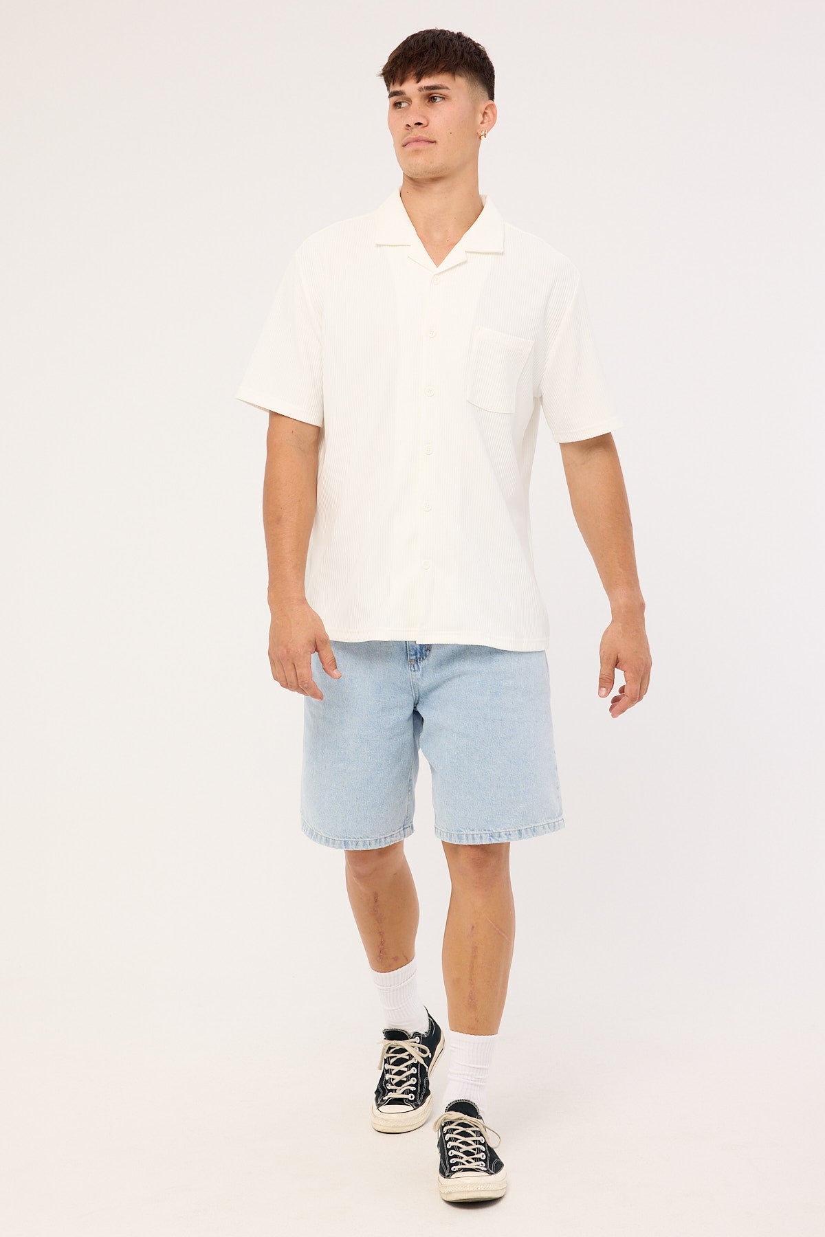 Thrills Mid Slacker Denim Short Serenity Blue