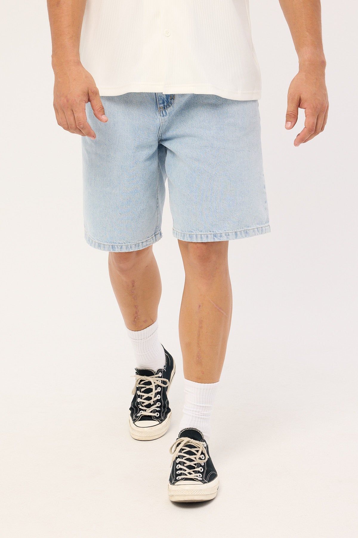Thrills Mid Slacker Denim Short Serenity Blue