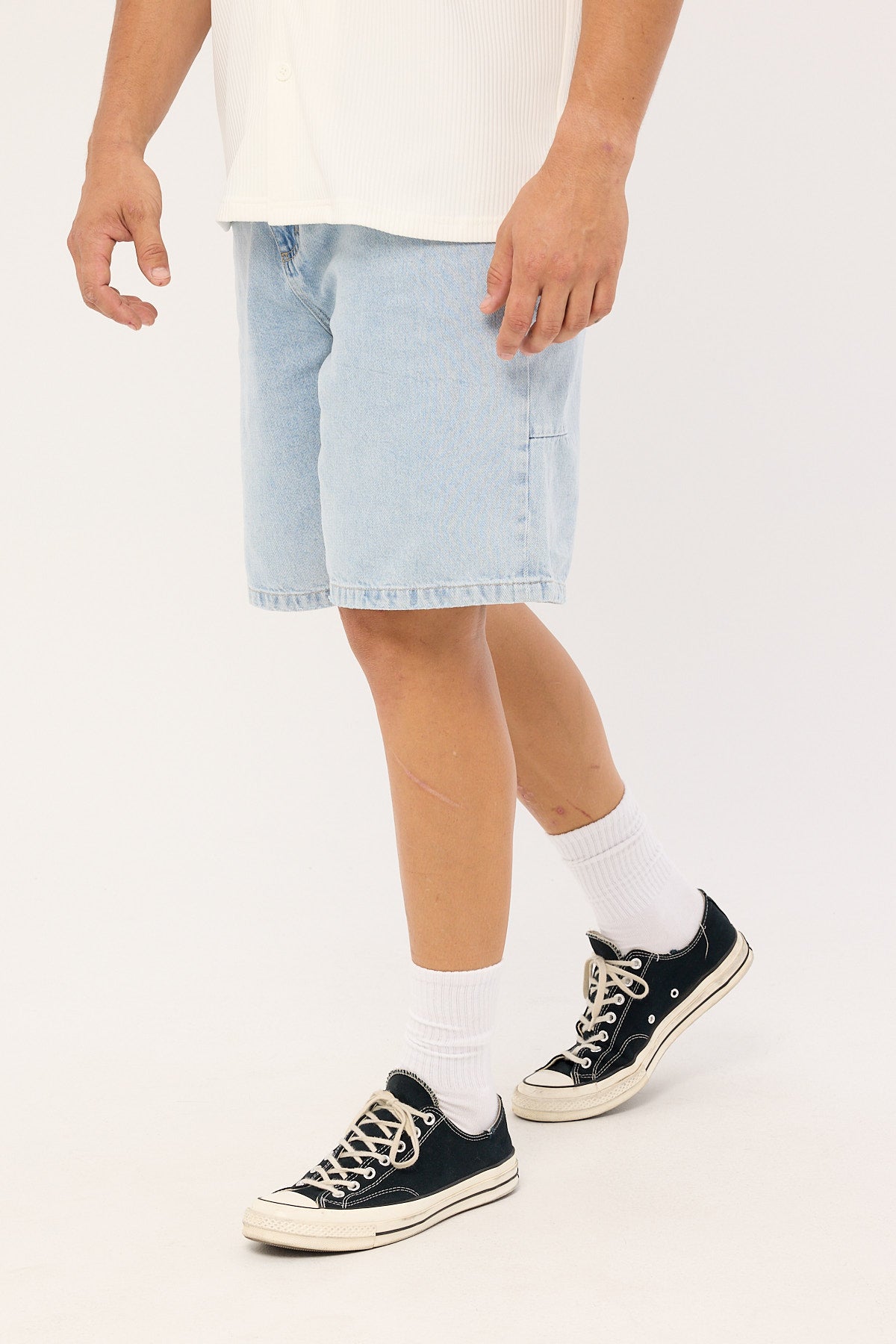 Thrills Mid Slacker Denim Short Serenity Blue