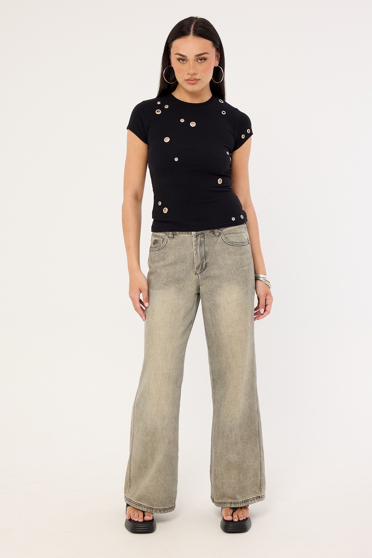 Worship Sweeper Jean Dirty Grey