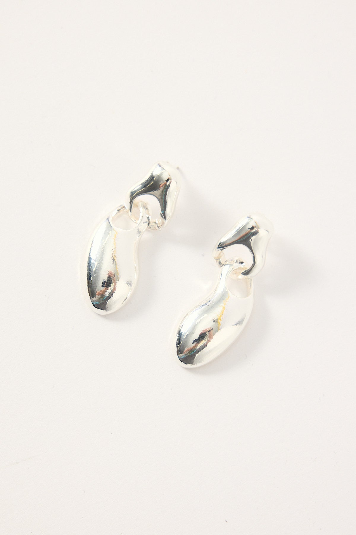 Perfect Stranger Melting Drop Earrings Silver Plated