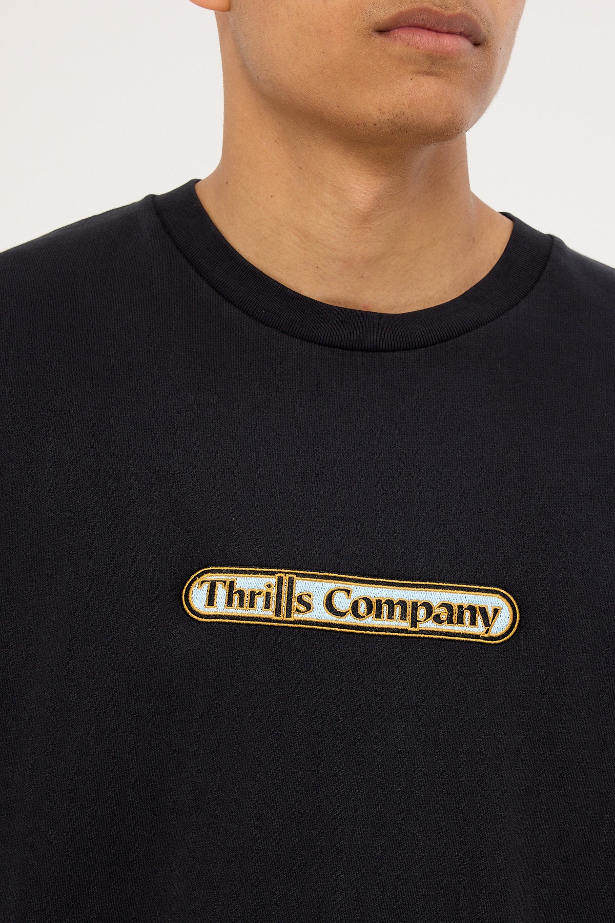 Thrills Thrills Wonder World Embro Merch Fit Tee Twighlight Black